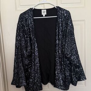 GAP Shimmering Black Sequin Jacket